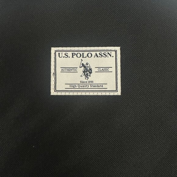 US Polo Assn 18 Inch Black Backpack With Padded Straps Laptop Sleeve Adjustable - Picture 2 of 9